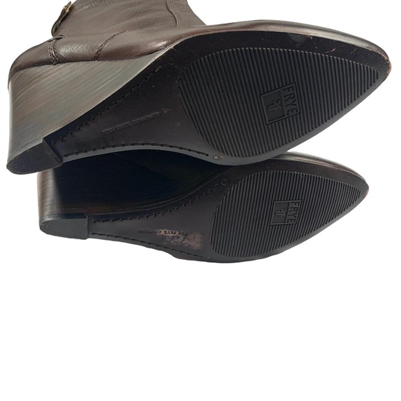 Frye Regina Wedge Back Zip Boots - Picture 8 of 9